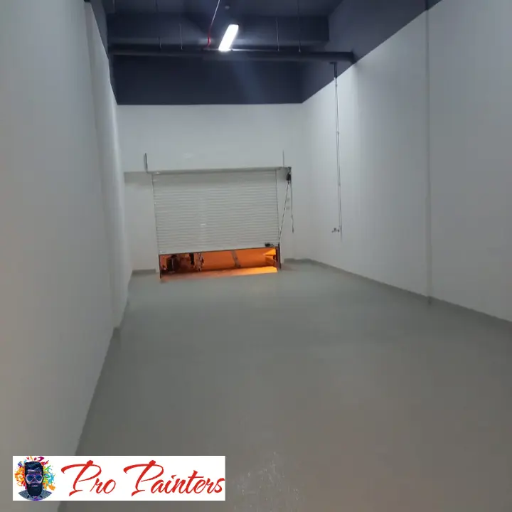 Garage painting with two colors by best painting company in Dubai